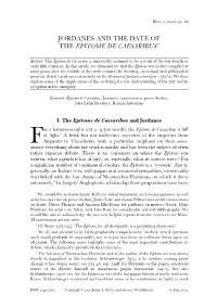 Jordanes and the Date of the Epitome De Caesaribus *