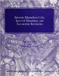Jurassic Rhynchonellids Internal Structures and Taxonomic Revisions SERIES PUBLICATIONS of the SMITHSONIAN INSTITUTION