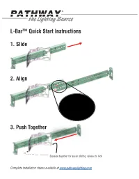L-Bar™ Quick Start Instructions