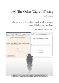 Lyx: the Other Way of Writing