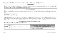 Pricing Sheet RFP 1907 Vendor Name and Contact: Gray Sigler (Gray.R.Sigler@Sprint.Com)