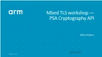 PSA Cryptography API