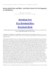 Pte4a [Read Free] Suck and Blow: and Other Stories I'm Not Supposed to Tell Online