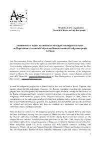 Repatriation of Objects and Remains in Russia