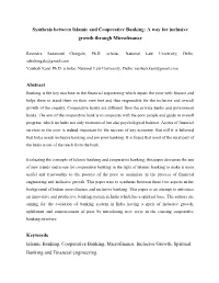 Synthesis Between Islamic and Cooperative Banking: a Way for Inclusive Growth Through Microfinance