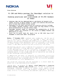 Vi CSR and Nokia Partner for Smartagri Solution to Enhance Farming Practices and Livelihoods of 50,000 Farmers in India