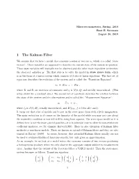 1 the Kalman Filter