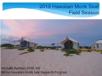 2019 Hawaiian Monk Seal Field Season Report