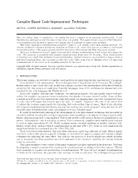 Compiler-Based Code-Improvement Techniques