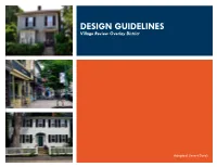DESIGN GUIDELINES Village Review Overlay District
