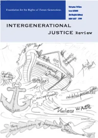 INTERGENERATIONAL JUSTICE Review Index of Contents