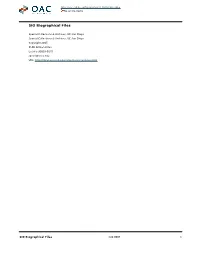 SIO Biographical Files