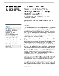 The Rise of the Data Economy: Driving Value Through Internet of Things Data Monetization a Perspective for Chief Digital Officers and Chief Technology Officers