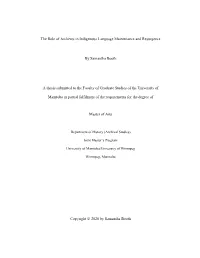 The Role of Archives in Indigenous Language Maintenance and Resurgence
