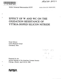 Yttria-Doped Silicon Nitride