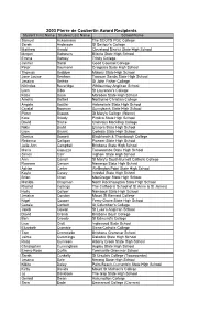 2003 Recipients