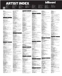 ARTIST INDEX(Continued)