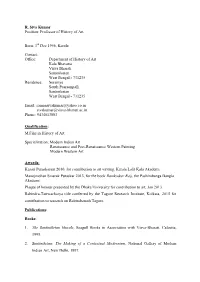 R. Siva Kumar Position: Professor of History of Art