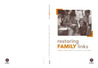 Restoring FAMILY Links a Guide for National Red Cross and Red Crescent Societies