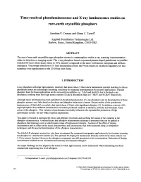 Time-Resolved Photoluminescence and X-Ray Luminescence Studies on Rare-Earth Oxysulfide Phosphors