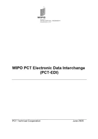 WIPO PCT Electronic Data Interchange (PCT-EDI) June 2020