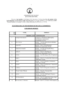 1 P UNIVERSITY of CALICUT (ELECTION SECTION)