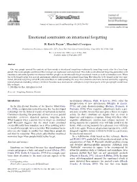 Emotional Constraints on Intentional Forgetting