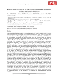 Holocene Landscape Evolution of the Waasland Scheldt Polders in Relation to Human Occupation and Exploitation