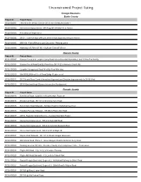 Unconstrained Project Listing