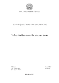 Cybercraft, a Security Serious Game