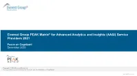 Everest Group PEAK Matrix for Advanced Analytics