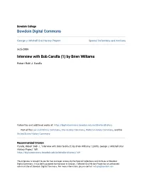 Interview with Bob Carolla (1) by Brien Williams