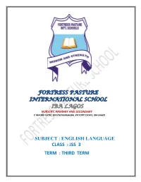 Jss 3 Term : Third Term