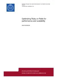 Optimizing Ruby on Rails for Performance and Scalability