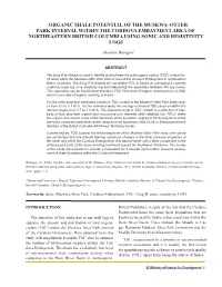 Organic Shale Potential of the Muskwa–Otter Park Interval Within the Cordova Embayment Area of Northeastern British Columbia Using Sonic and Resistivity Logs