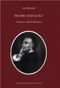 Shame and Guilt. Diderot's Moral Rhetoric