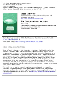 The False Premise of Partition