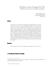 The History of Science in Portugal (1930-1940): the Sphere of Action of a Scientific Community.*
