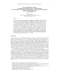The Struggle Within the Struggle: an Examination of the Political … 1
