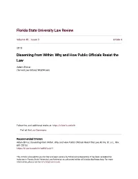 Why and How Public Officials Resist the Law