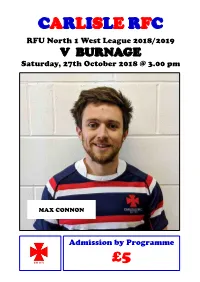 Carlisle Rfc £5
