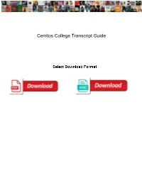 Cerritos College Transcript Guide