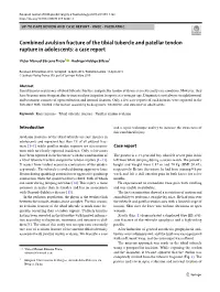 Combined Avulsion Fracture of the Tibial Tubercle and Patellar Tendon Rupture in Adolescents: a Case Report