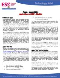 March 2004 Apple Xserve RAID - Update