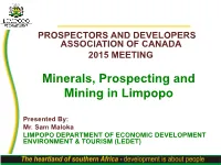 Minerals, Prospecting and Mining in Limpopo