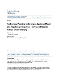 Technology Planning for Emerging Business Model and Regulatory Integration: the Case of Electric Vehicle Smart Charging