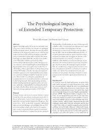 The Psychological Impact of Extended Temporary Protection