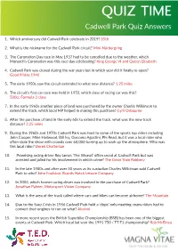 Written Quiz Answers