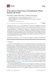 A New Heavy Tailed Class of Distributions Which Includes the Pareto