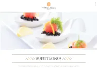 Buffet Menus